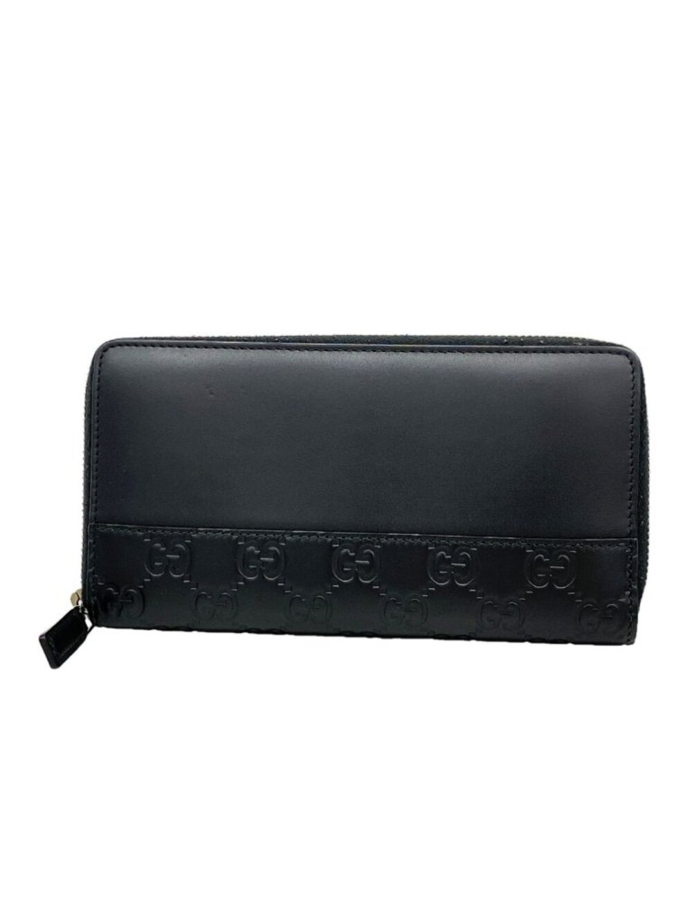Gucci Wallet Guccissima Leather Black Silver